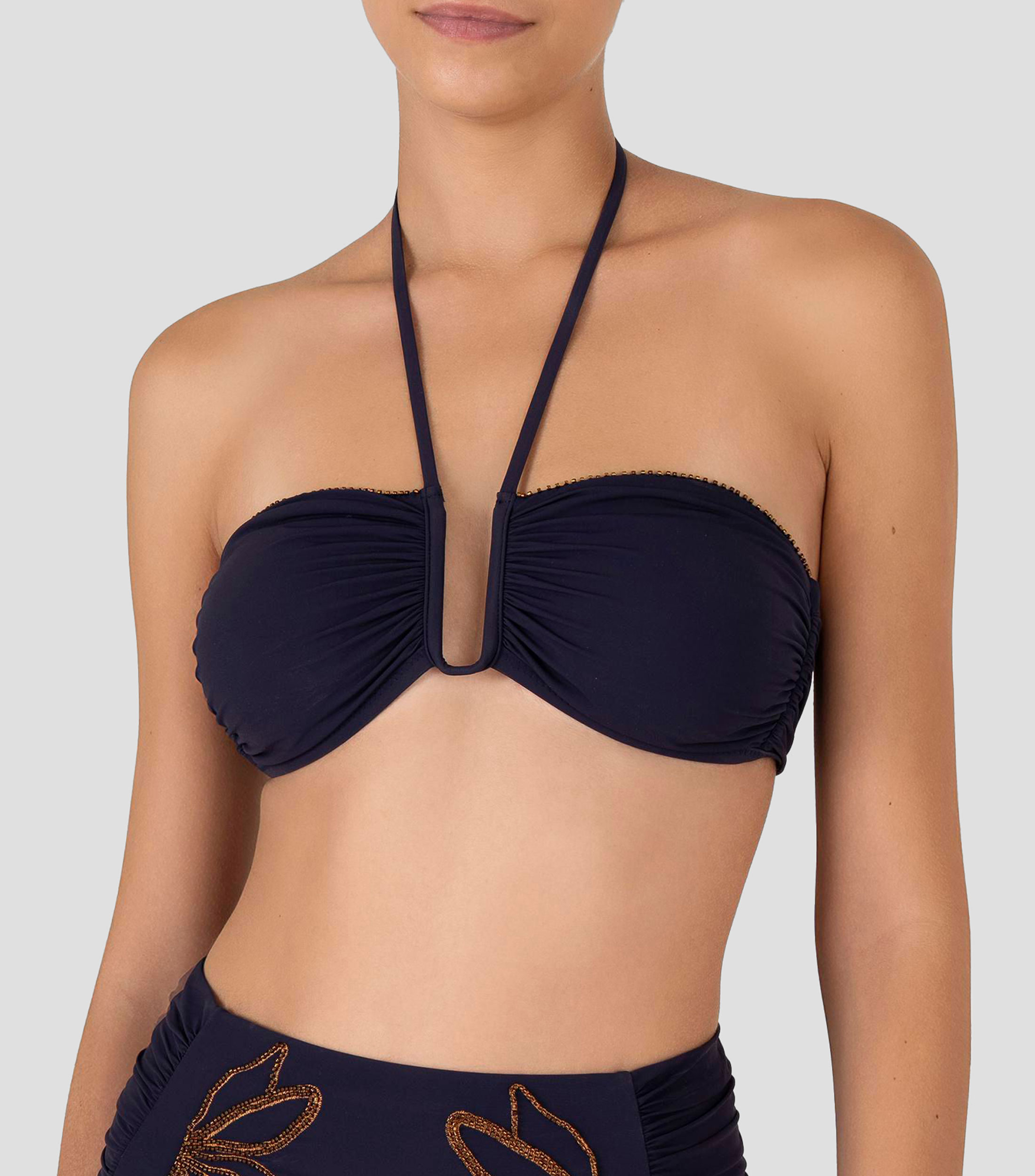 Bikini top Pipa liso Mujer